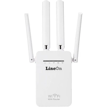 Lineon 300MBPS 4 Antenli Wifi Router Kablosuz