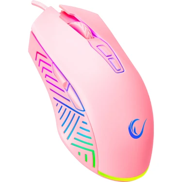 Rampage SMX-G68 SPEAR Full RGB 12800 DPI Pembe 7D Makrolu Gaming Oyuncu