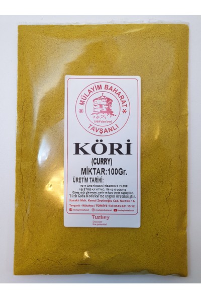 Mülayi̇m Baharat Köri (Curry) Baharatı - 100 gr