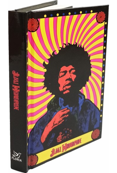 Floria Jimi Hendrix Sert Kapak Çizgili Defter 9 x 13,5 cm