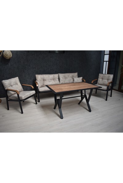 Tu Tienda 3+1+1+Masa Dekoratif Demonte Bahçe Balkon Mutfak Mobilyası