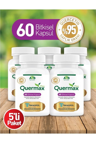Quermax Plus Kuersetin 60 Kapsül 5’li Paket
