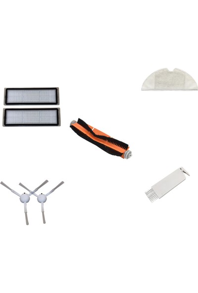 Ar-As Ev Teknolojileri Xiaomi Akıllı Robot Süpürge 7li Filtre Fırça Seti - Vacuum Mop - 1c Uyumlu