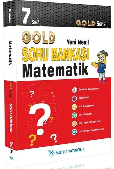 Mutlu Yayıncılık 7. Sınıf Gold Yeni Nesil Matematik Soru Bankası