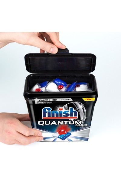 Finish Quantum Max Bulaşık Makinesi Deterjanı Tableti / Kapsülü 80 Yıkama Özel Saklama Kutusu