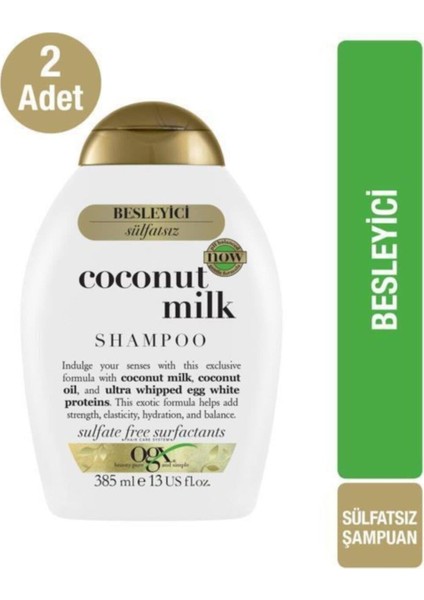 Coconut Milk Besleyici Şampuan 385  ml  X2