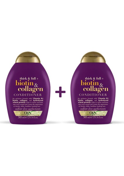 Biotin Collagen - Saç Kremi 385 ml X2