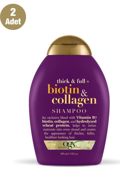 Biotin - Collagen Şampuan 385 ml X2