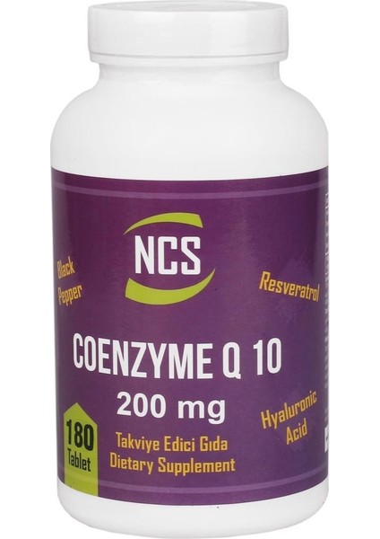 Coenzyme Q10 200 Mg 180 Tablet