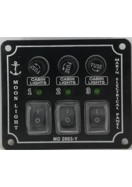 3 Lü Yatay Switch Panel 12-24 Volt