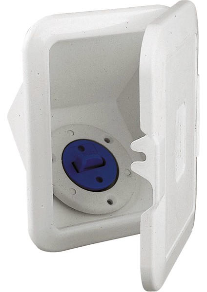 Case W/deck Filler F/water, W/lid, Ø38MM Hose, White