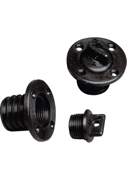Drain Socket W/4-Holes W/plug, Round Ø43MM, Black