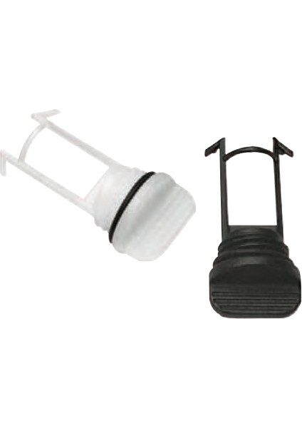 Captive Plug With O-Ring For Drain Socket, White