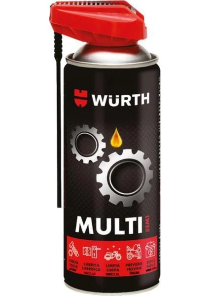 Würth Multi 5ın1 Çok Amaçlı Bakım Spreyi 400 ml - Pas Söker, Yağlar, Temizler Korur Würth