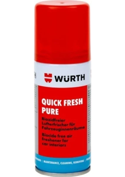 Oto Aksesuar Würth Koku Bombası Quick Fresh Araç Içi Koku Tazeleme 100 ml Koku Ferahlık Tazeleme Spreyi