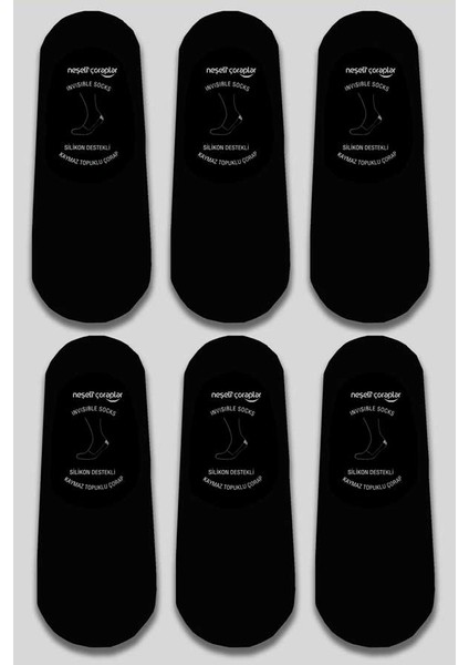 6'lı Siyah Babet Çorap Set