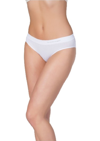 Kadın Beyaz Dikişsiz Slip 5201