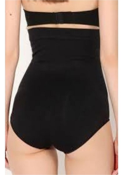 Kadın Siyah Lazer Kesim Slip Korse Iz Yapmaz