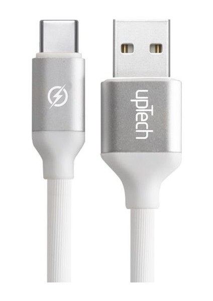 USB Type-C Silikon Kılıflı Data ve Hızlı Şarj Kablosu 1.2m Beyaz