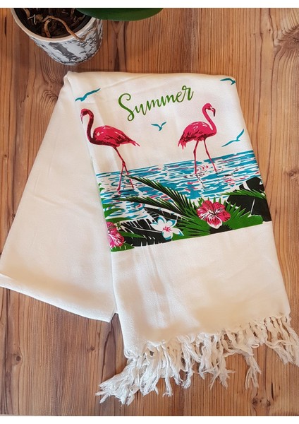 Flamingo Desenli Bambu Peştemal fırsatları