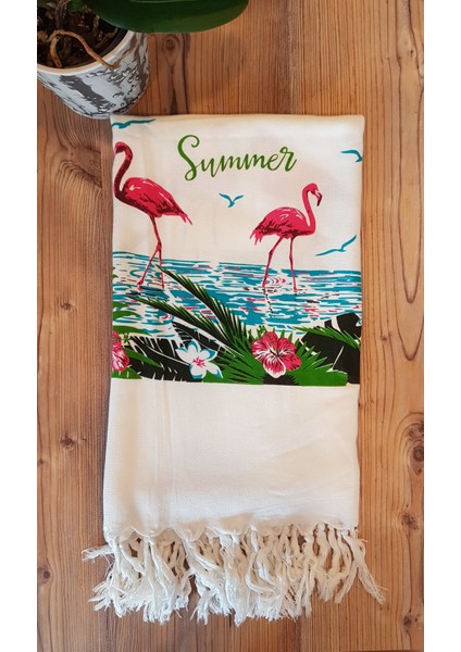 Flamingo Desenli Bambu Peştemal indirimleri