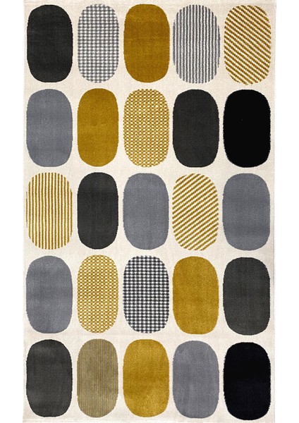 Halı Evrim HE679 Krem/Sarı 80x150 cm Modern Halı