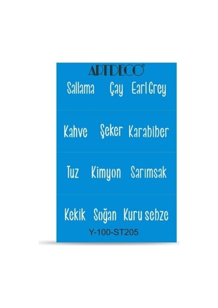 Stencil A4 N:ST-205 Mutfak Yazıları