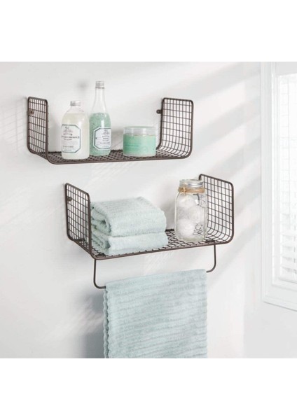 Metal Mutfak Banyo Duvar Rafı Havluluk 2 'li Set WD-103 fiyatları