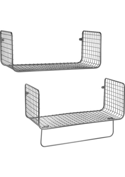 Metal Mutfak Banyo Duvar Rafı Havluluk 2 'li Set WD-103 fırsatları