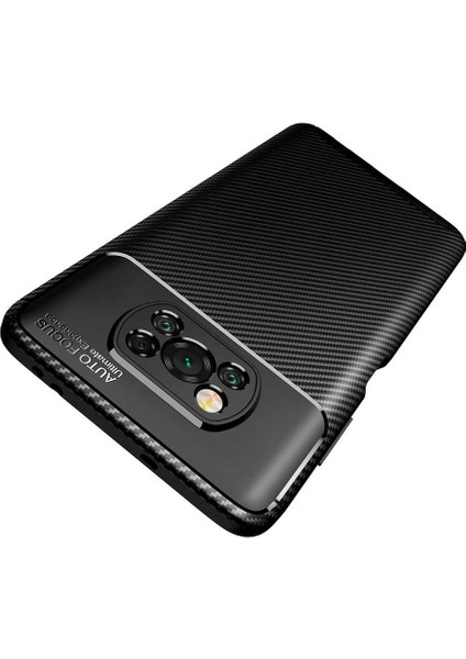 Xiaomi Poco X3 Nfc Kılıf Negro Antişok Karbon Silikon Kapak Siyah modelleri