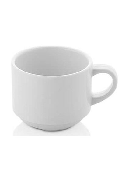 9117-C.PW - Drinkware 4'lü Beyaz Kahve Fincan 8 cm 170 ml, Thermoset Melamin