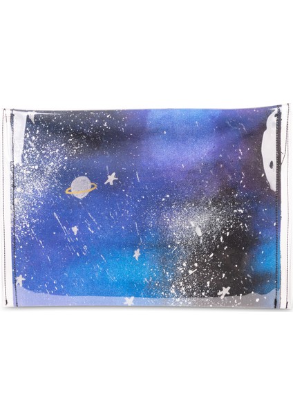 El Boyama Kişiye Özel Astronom Serisi Large Clutch Çanta