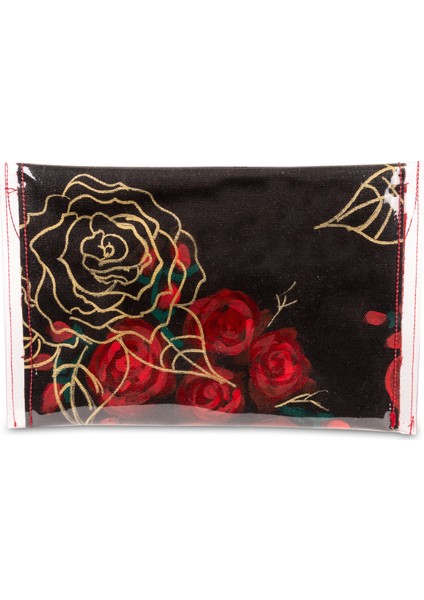 El Boyama Kişiye Özel Rose Serisi Medium Clutch Çanta