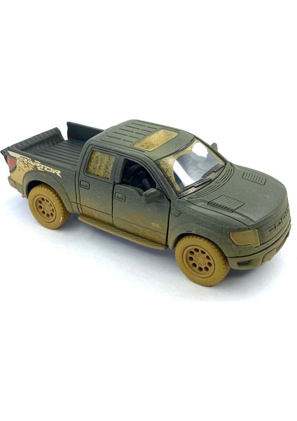 2013 Ford F-150 Svt Raptor Supercrew Çek Bırak Lisanslı Model Oyuncak Araba - Çamur Desenli