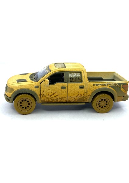 2013 Ford F-150 Svt Raptor Supercrew Çek Bırak Lisanslı Model Oyuncak Araba - Çamur Desenli