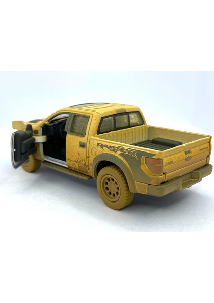 2013 Ford F-150 Svt Raptor Supercrew Çek Bırak Lisanslı Model Oyuncak Araba - Çamur Desenli