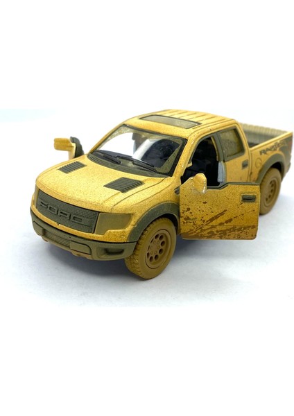 2013 Ford F-150 Svt Raptor Supercrew Çek Bırak Lisanslı Model Oyuncak Araba - Çamur Desenli