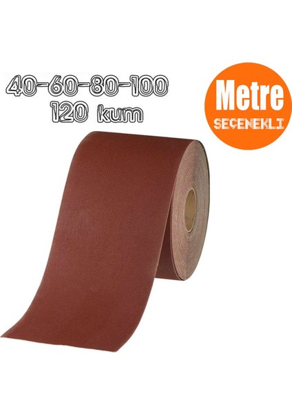 Bant Rulo Zımpara Ahşap Metal Zımparası 40-60-80-100-120 Kum 150 Kum-10 Metre