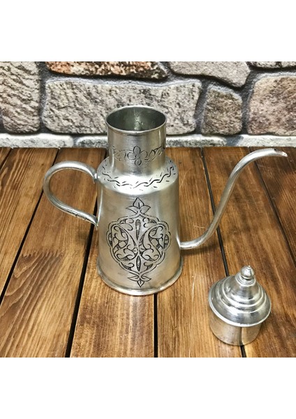 Işlemeli Bakır Gemlik Yağdanlık