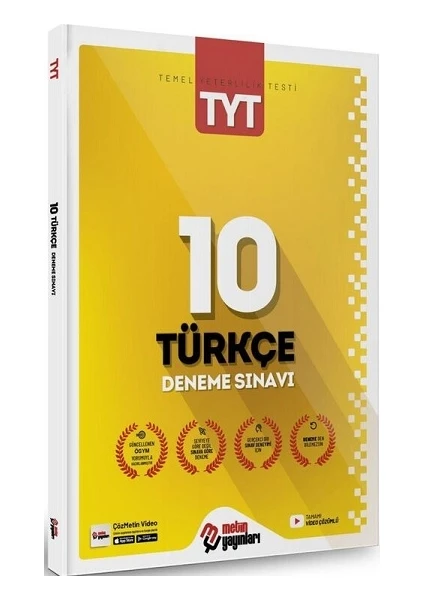 Metin Yayınları TYT Türkçe 10 Deneme