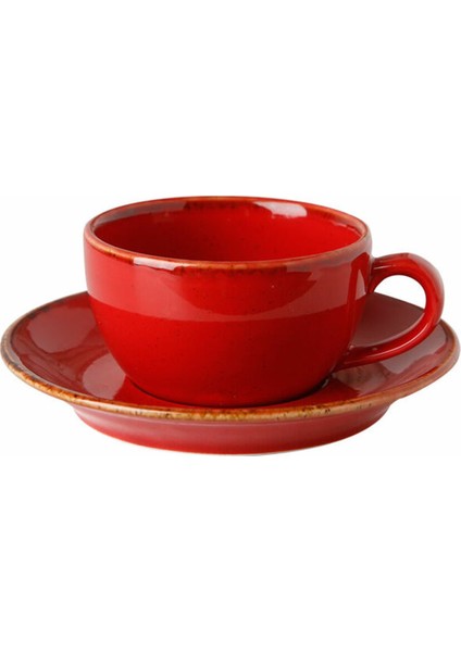 Seasons Kırmızı Tabaklı Çay Fincan 207 Cc