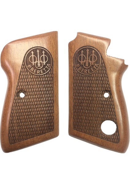 Tek Düğmeli Beretta Mod 70 Uyumlu Özel Seri Lazer Kesim Ahşap Kabze Mod1