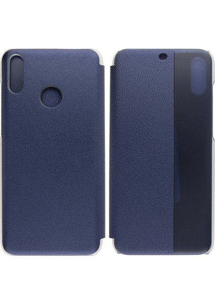 Y7 Prime 2019 Uyumlu Huawei Smart View Kapaklı Kılıf Lacivert
