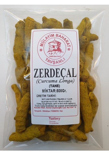 Mülayi̇m Baharat Tane Zerdeçal (Curcuma Longa) 500 gr