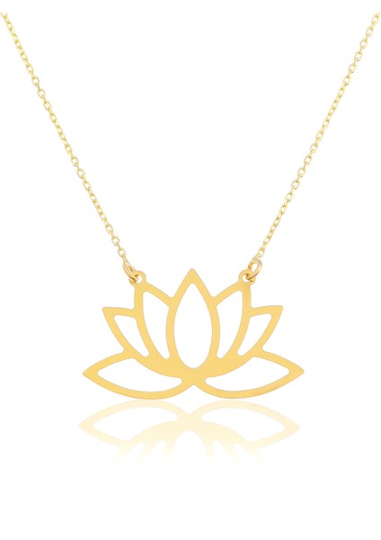 14 Ayar Lotus Çiçeği Kolye