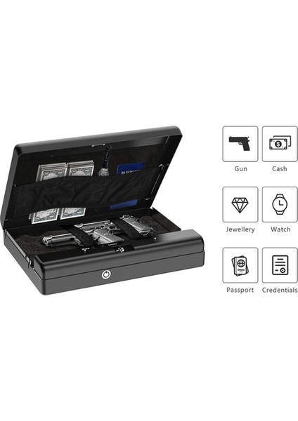 Gun Safe 15D Dijital Şifreli Taşınabilir Çeliksilah Kasası fırsatları