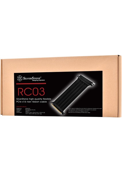 PCI Express x16Gen3.0 22cm Riser Kablo (SST-RC03B-220)