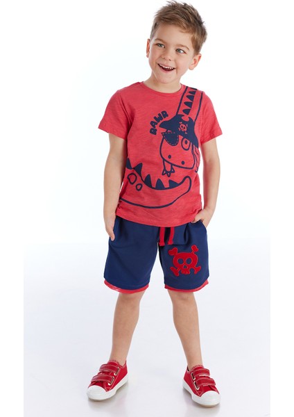 Korsan Dino Erkek Çocuk T-shirt Şort Takım