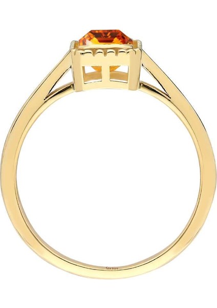 Oktagon Kesim Sitrin Tektaş Yüzük 0402R0004 modelleri