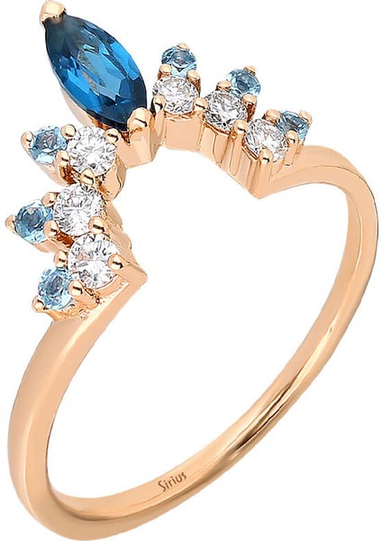 Pırlanta Mavi Rüya Taç Yüzük 0402R0008 fiyatları